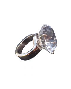 Small Napkin Ring with Clear Glass Jewel