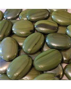Large Dark Green Oval Opaque Pebbles 1kg