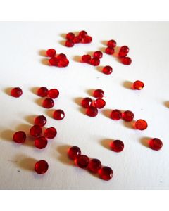 Black Glass Faceted Domed Jewel 3.8mm 10g