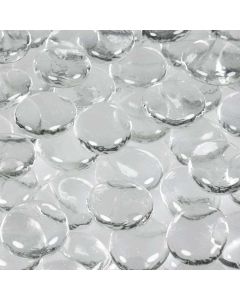 Large Clear Glass Pebbles IR 1Kg
