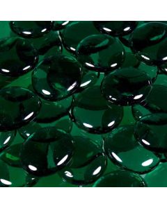 Large Dark Green Glass Pebbles 100g