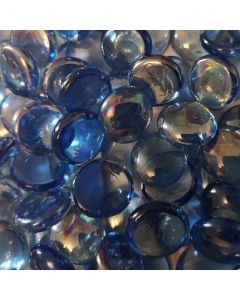 Light Blue Diamond Glass Pebbles