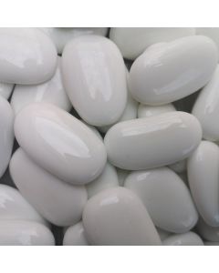 Oval white pebbles