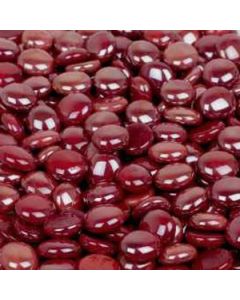 Red Opaque Glass Pebbles 2cm