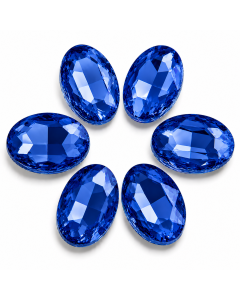 Blue Rhinestones 10x14mm 5pcs