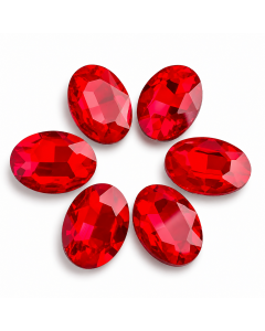 Red Rhinestones 10x14mm 5pcs