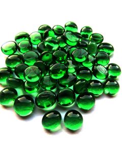 Small Green Glass Pebbles 1Kg