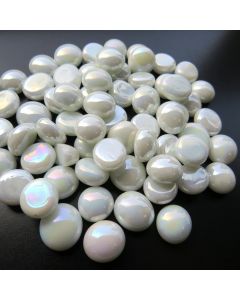 Small Pearl Opaque Glass Pebbles 1Kg